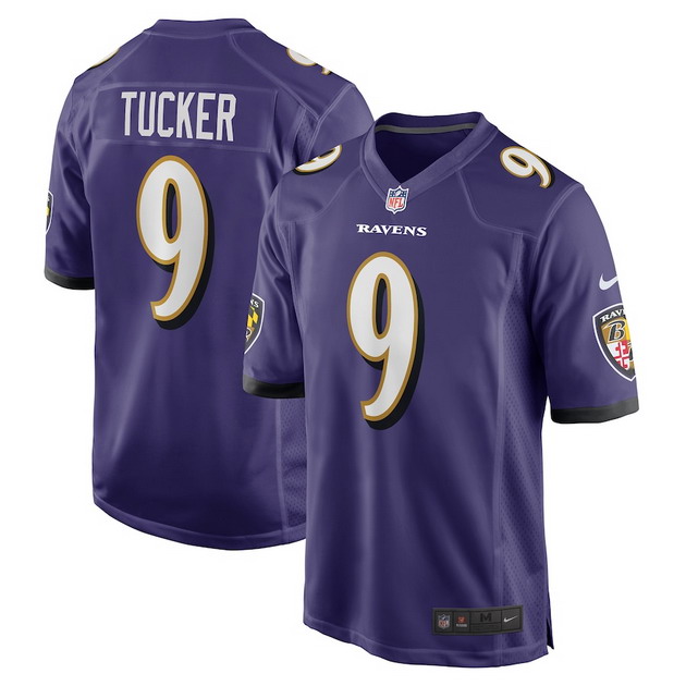 mens baltimore ravens justin tucker nike purple game player jersey